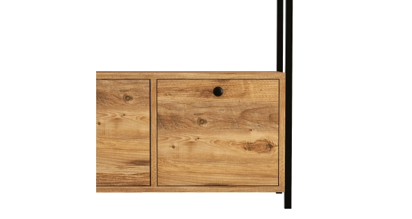 Komoda KLERON, borovice atlantská/černá