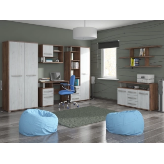 Komoda LEHUA 2D3S, craft tobaco/craft bílý, 5 let záruka