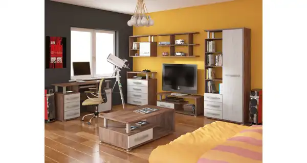 Komoda LEHUA 4S, craft tobaco/craft bílý, 5 let záruka