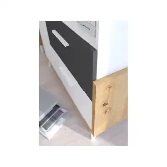 Komoda LEPON 125W, dub artisan/bílá/grafit, 5 let záruka