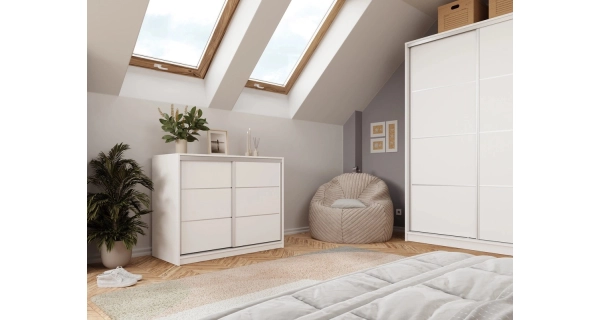 Komoda LITOLARIS 120, bílý mat