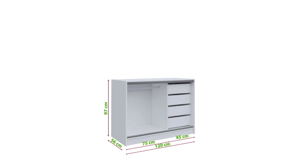 Komoda LITOLARIS 120, dub truflový