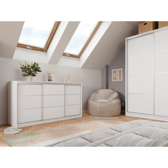 Komoda LITOLARIS 180, bílý mat