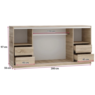 Komoda LITOLARIS 200, dub sonoma