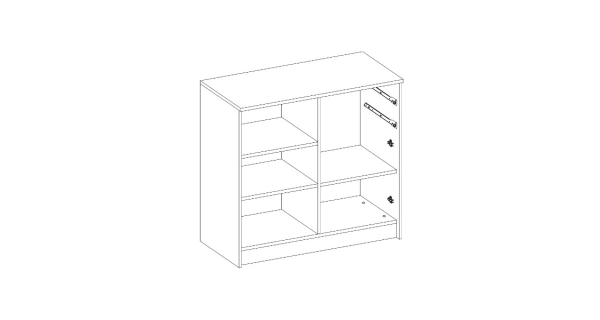 Komoda LUCIO 9, dub sonoma