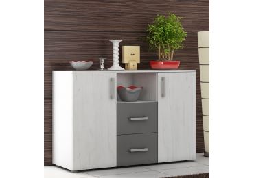 Komoda MANGONA, craft bílý/grafit 
