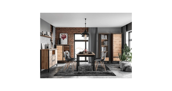 Komoda MARZIALE 2D2S, dub wotan/černá