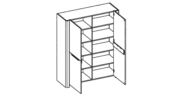 Komoda MAWSON 4D, dub sanremo/hnědá