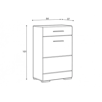 Komoda MIRASOL 1D1S, dub sonoma, 5 let záruka