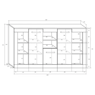 Komoda MOLTENO 3D, craft tobaco/krém