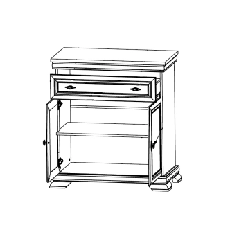 Komoda MONEDULA 1, samoa king