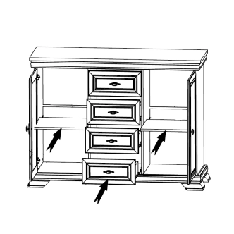 Komoda MONEDULA 3, samoa king