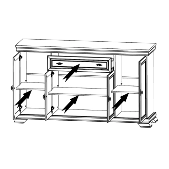 Komoda MONEDULA 4, samoa king