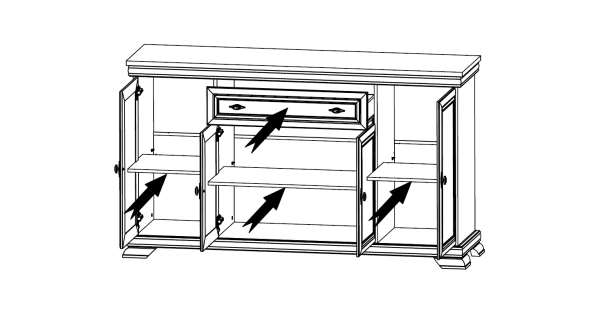 Komoda MONEDULA 4, samoa king