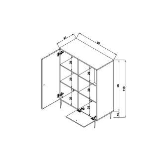 Komoda NALVON typ 1, dub