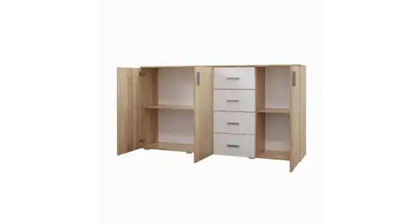 Komoda NEJBY CAYDEN 05, dub sonoma/bílá DOPRODEJ