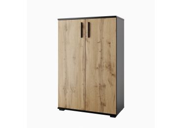 Komoda NEJBY GIANNI, černá/dub wotan - II. jakost, POUZE OSOBNÍ ODBĚR