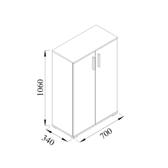 Komoda NEJBY GIANNI, černá/dub wotan