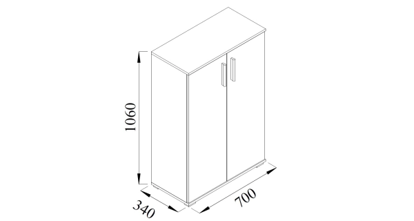 Komoda NEJBY GIANNI, černá/dub wotan
