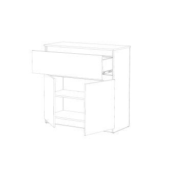 Komoda NEJBY TURNER, dub sonoma DOPRODEJ