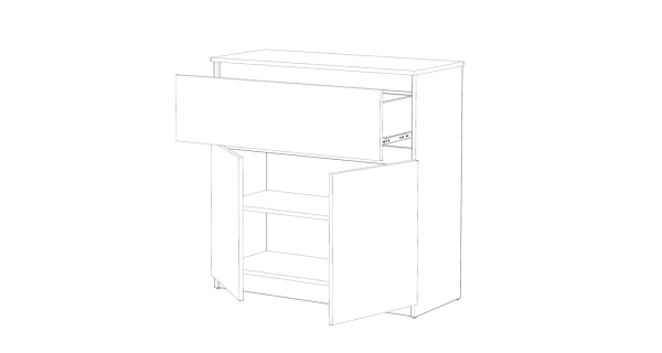 Komoda NEJBY TURNER, dub sonoma DOPRODEJ