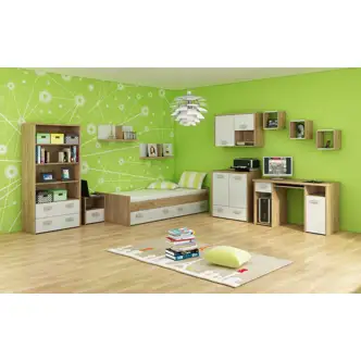 Komoda NELLORE, craft zlatý/craft bílý