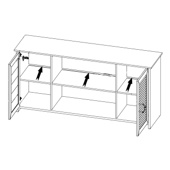 Komoda NORYCTER 2D, bílá