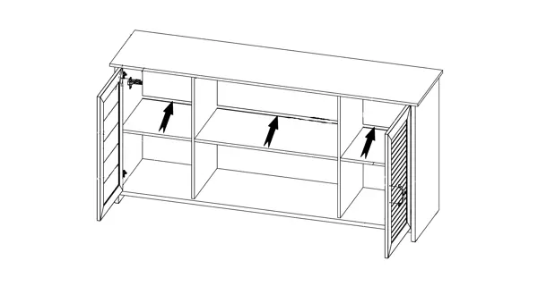 Komoda NORYCTER 2D, bílá