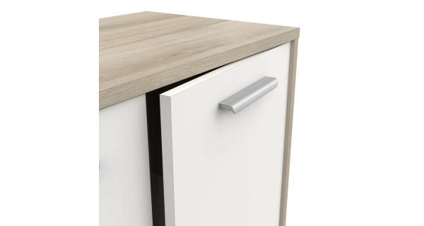 Komoda ORKA 2D4S, dub kronberg/bílý mat