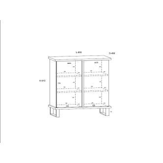 Komoda ORSOLA 2D, černá/bílá