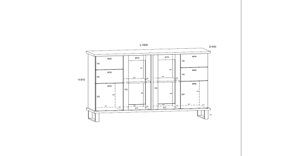Komoda ORSOLA 2D4SW, dub sonoma/bílá