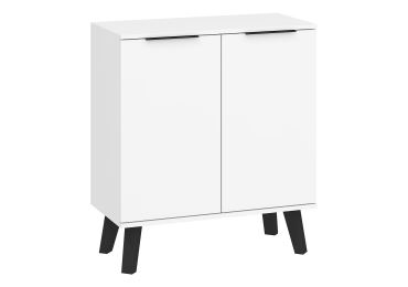 Komoda OSMAK 2D, bílá/bílý lesk