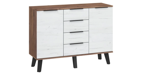 Komoda OSMAK 2D4S, craft tobaco/craft bílý, 5 let záruka