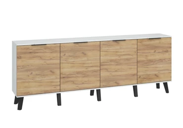 Komoda OSMAK 4D, craft bílý/craft zlatý