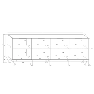 Komoda OSMAK 4D, craft tobaco/craft bílý, 5 let záruka