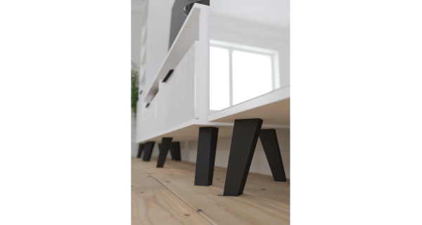 Komoda OSMAK 4S, bílá/bílý lesk, 5 let záruka