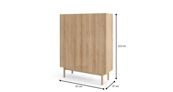 Komoda OTANE, dub riviera/mramor Bianco