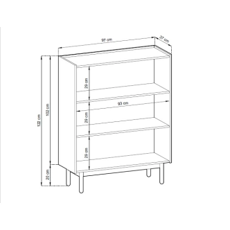 Komoda OTANE, dub riviera/mramor Bianco
