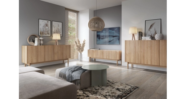 Komoda OTANE, dub riviera/mramor Bianco