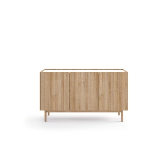 Komoda OTANE výšky 83 cm, dub riviera/mramor Bianco