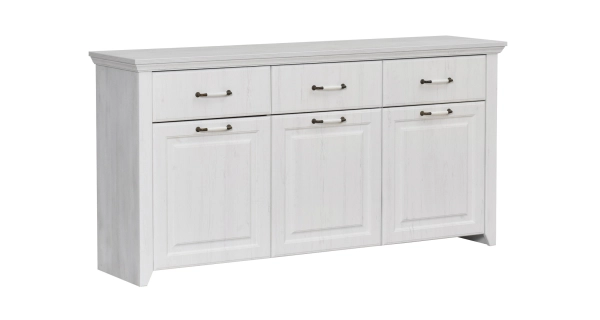 Komoda PICARDIE, rustic bílá