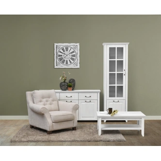 Komoda PICARDIE, rustic bílá