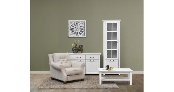 Komoda PICARDIE, rustic bílá