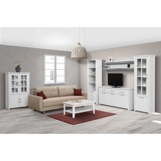 Komoda PICARDIE, rustic bílá