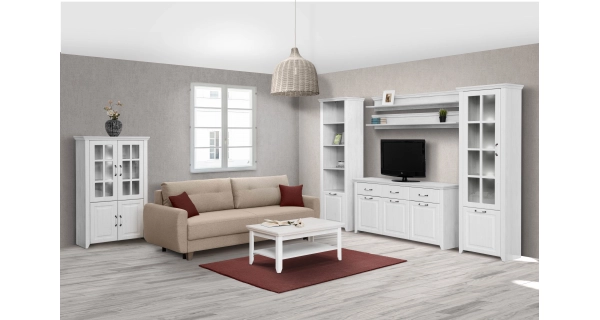 Komoda PICARDIE, rustic bílá