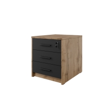 Komoda pod tiskárnu NEJBY GIANNI, dub wotan/antracit