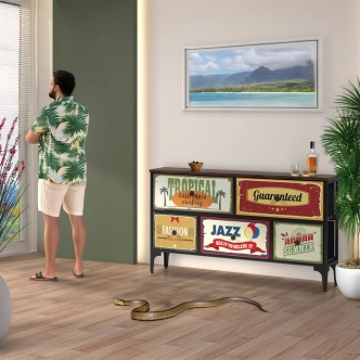 Komoda PONBELQUIN s 5 zásuvkami, vícebarevná