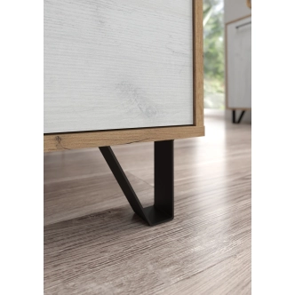 Komoda PRUDHOE 2D, craft zlatý/craft bílý, 5 let záruka