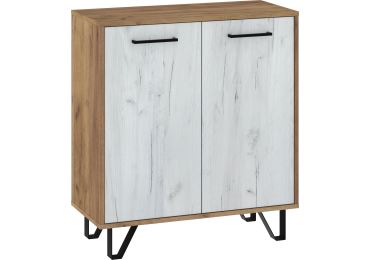 Komoda PRUDHOE 2D, craft zlatý/craft bílý