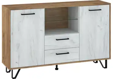 Komoda PRUDHOE 2D2S, craft zlatý/craft bílý